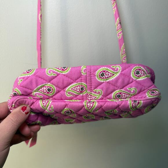 Vera Bradley Bermuda Pink Paisley Print Amy Crossbody Bag Purse - Picture 4 of 7